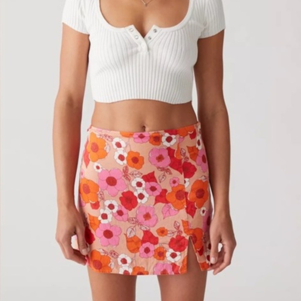 Urban Outfitters Rosie notched pelmet mini skirt